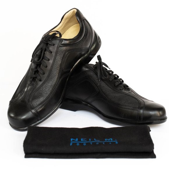 Neil M Other - Neil M Shoes Mens 11.5 EEE Wide Black Leather Designer Lace Up Sporty Business
